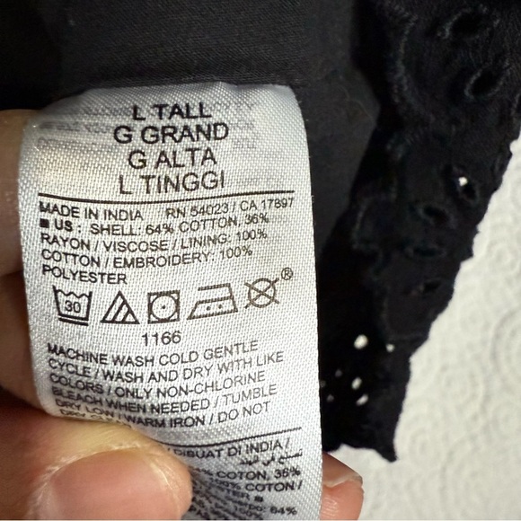 Old Navy Black Ruched Mini Sundress cotton blend - Picture 7 of 13